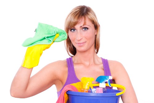 Professional office cleaning in a modern workspace
