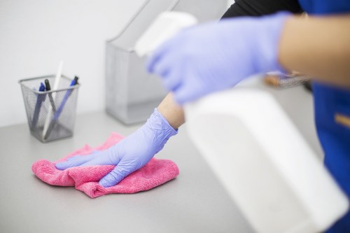 Professional mattress cleaning in a bedroom
