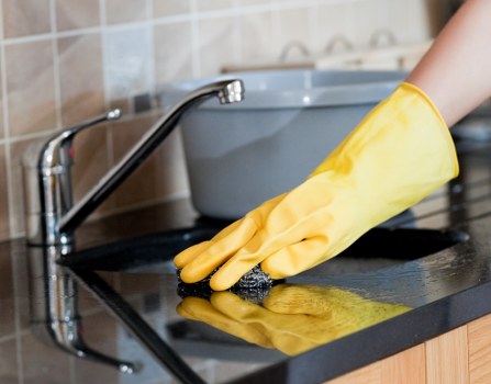 Professional move in cleaning service in a bathroom