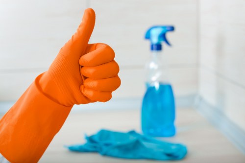 Scheduled cleaning in a communal area