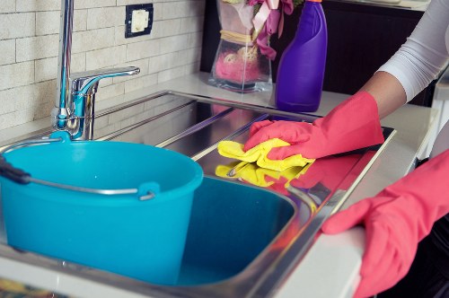 Professional cleaning of shared hallway spaces