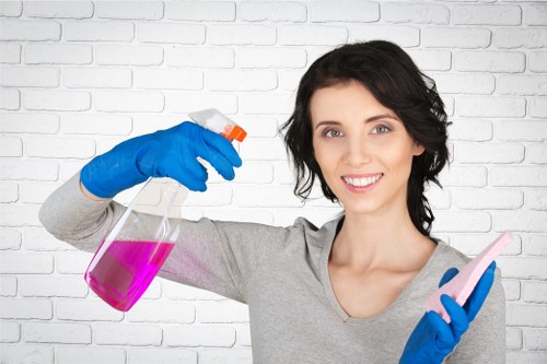 Disinfected office meeting room for workplace health