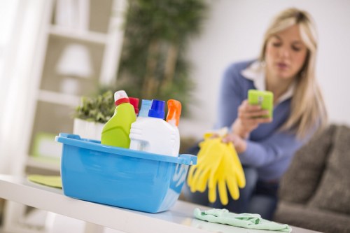 Detailed post-construction cleaning of windows and surfaces